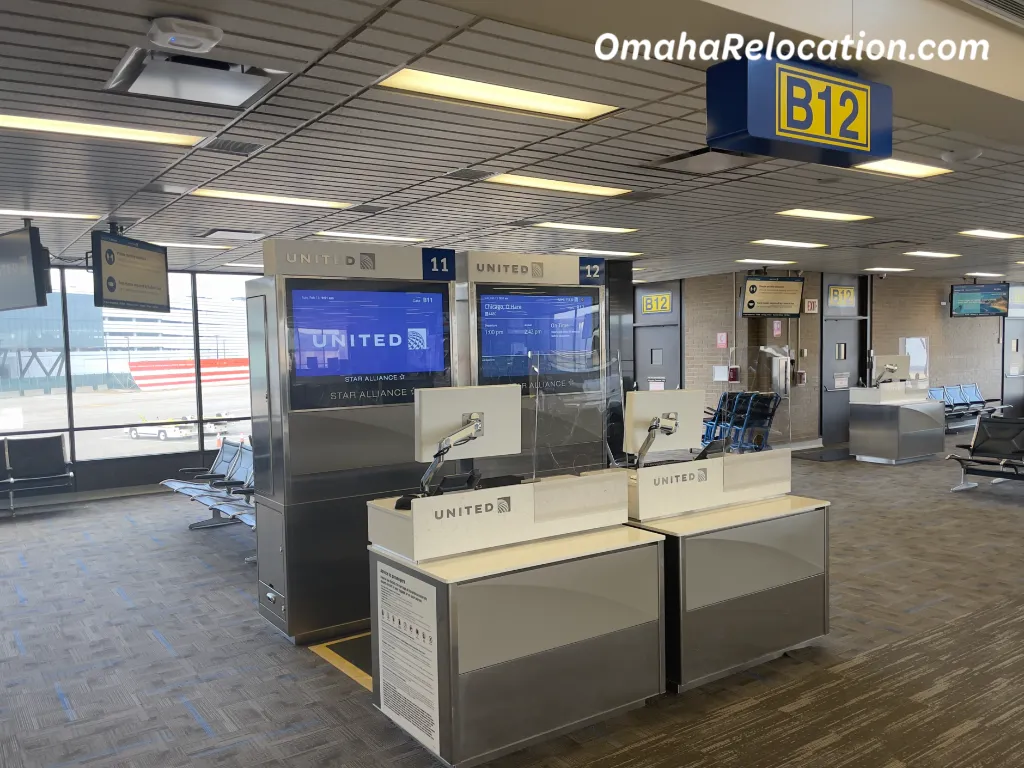 Gate B12 at Eppley Airfield in Omaha