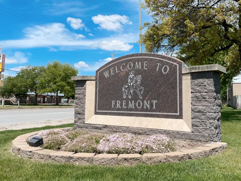 Welcome Sign in Fremont, Nebraska