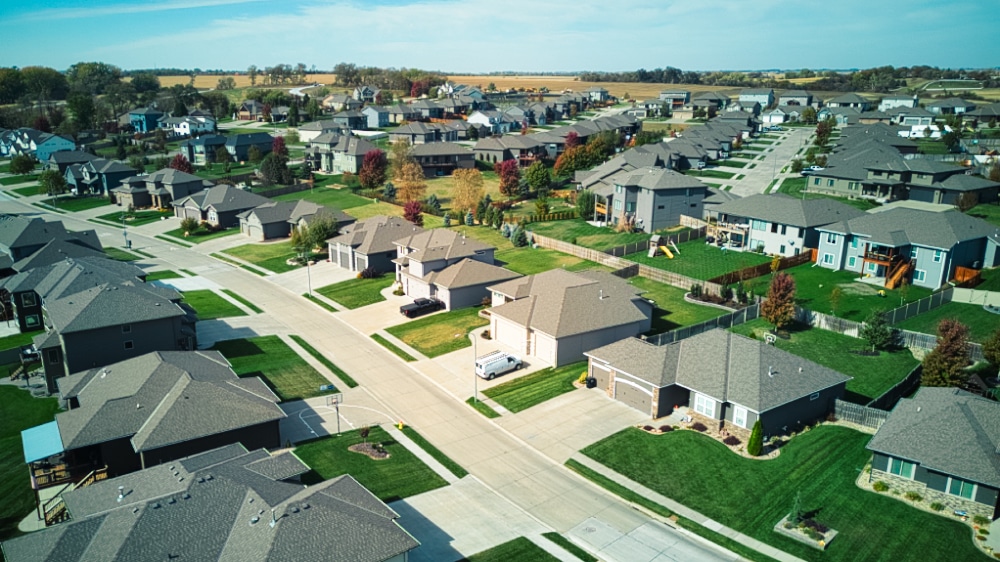 Stratford Park neighborhood in Bennington, Nebraska