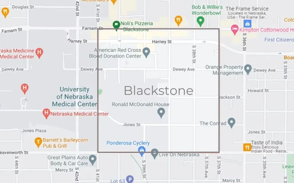 Map of Blackstone on Google Maps